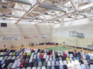 NICOLO’ DEGIORGIS - Interno di uno stadio, Provincia di Trento, 2010 dal reportage Hidden Islam, Islam nascosto.